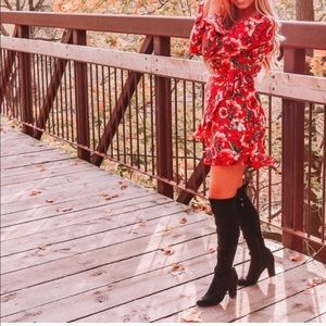Dresses - Moody Floral Wrap Dress Dresses - Moody Floral Wrap Dress